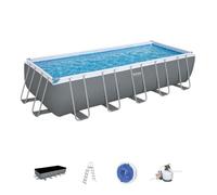 Kit Piscine hors sol tubulaire BESTWAY - Steel Pro Max™ - 640 x 274 x 132 cm - Rectangulaire (Filtre à sable, bâche, échelle)