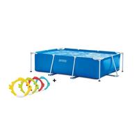 INTEX Piscine Rectangulaire Metal Frame Pool, 220 x 150 x 60 cm, sans filtration 28270NP