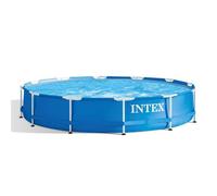 Kit Piscine hors sol tubulaire INTEX - Metal Frame - 366 x 76 cm - Ronde (Livrée avec pompe et cartouche) - 28212NP