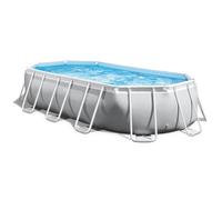Kit Piscine hors sol tubulaire INTEX - Pris Frame - 503 x 274 x 122 cm - Ovale (Pompe, bâche, tapis de sol et échelle) - 26796NP