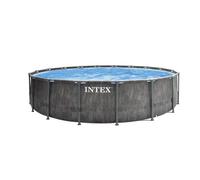 Kit Piscine hors sol tubulaire INTEX - Pris Frame - 549 x 122 cm - Ronde (Pompe, bâche, tapis de sol et échelle) - 26744NP