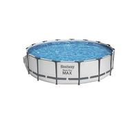 Kit Piscine hors sol tubulaire Steel Pro Max 457 x 107 cm rond avec pompe, échelle + bâche