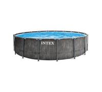Kit piscine tubulaire Intex Baltik ronde 4,57 x 1,22 m + Bâche à bulles + 6 cartouches de filtration