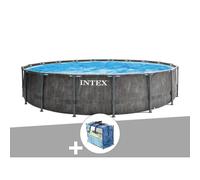 Kit piscine tubulaire Intex Baltik ronde 5,49 x 1,22 m + Bâche à bulles