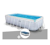 Kit piscine tubulaire Intex Chevron rectangulaire 4,00 x 2,00 x 1,00 m + Bâche de protection