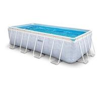 Kit piscine tubulaire Intex Chevron rectangulaire 4,00 x 2,00 x 1,00 m + Bâche de protection G