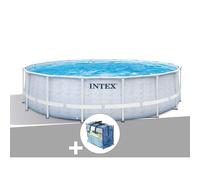 Kit piscine tubulaire Intex Chevron ronde 4,88 x 1,22 m + Bâche à bulles