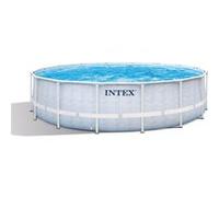Kit piscine tubulaire Intex Chevron ronde 4,88 x 1,22 m + Bâche à bulles G