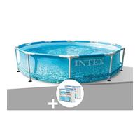 Kit piscine tubulaire Intex Metal Frame Ocean ronde 3,05 x 0,76 m + 6 cartouches de filtration