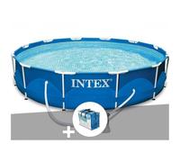 Kit piscine tubulaire Intex Metal Frame ronde 3,66 x 0,76 m + Bâche à bulles
