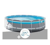 Kit piscine tubulaire Intex Prism Frame Clear Window ronde 4,88 x 1,22 m + Kit d'entretien