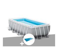 Kit piscine tubulaire Intex Prism Frame rectangulaire 4,00 x 2,00 x 1,00 m + Bâche à bulles