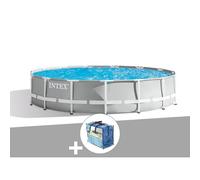 Kit piscine tubulaire Intex Prism Frame ronde 4,57 x 1,07 m + Bâche à bulles