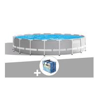 Kit piscine tubulaire Intex Prism Frame ronde 5,49 x 1,22 m + Bâche à bulles