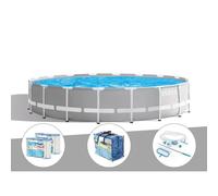 Kit piscine tubulaire Intex Prism Frame ronde 5,49 x 1,22 m + Bâche à bulles + 6 cartouches de filtration + Kit d'entretien