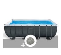 Kit piscine tubulaire Intex Ultra XTR Frame rectangulaire 5,49 x 2,74 x 1,32 m + 10 kg de zéolite