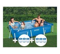 Kit piscine tubulaire rectangulaire 3,00 x 2,00 x 0,75 m + 6 cartouches - Intex