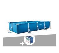 Kit piscine tubulaire rectangulaire 3,00 x 2,00 x 0,75 m + Bâche à bulles - Intex