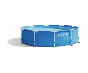Kit Piscinette Intex Metal Frame Ronde Tubulaire 3,05 x 0,76 m Bleu Bleu G