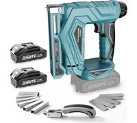 Kit pistolet à clous et à vis, 2-en-1, comprenant 2 batteries de 2,0 Ah et un chargeur, pour une utilisation sans fil