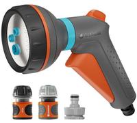 Kit pistolet d'arrosage GARDENA Classic avec nécessaire de base, 4 types de jet, débit réglable, résistant au gel, réf 18370