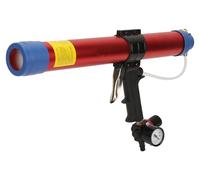 Kit pistolet pneumatique pour colle souple, 600 ml, idéal pour l'application de colle et d'étanchéité sur le verre