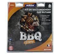 Kit Plancha Flexible - Butane - Détendeur 1m50 - Manique Silicone - Norme NF D36-112 - 10 ans de Durée de Vie