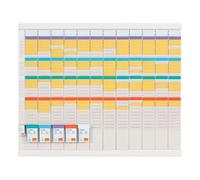Kit planning annuel à fiches T - 12 colonnes, indice 2 + 1 colonne index - Nobo blanc