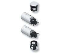 Kit poignée droit inox 304 pour DIVA XX LA CROISÉE DS - Ø int. 35 - 2 supports 2 bouchons - DS7353