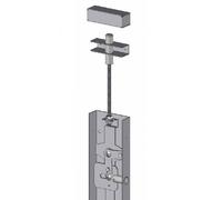 Kit points haut et bas pour serrure bandeau en applique axe 50 mm - blanc brillant DEVISMES