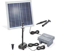 Kit pompe de bassin solaire esotec 15/550 LED avec accumulateur LiFe 12,8V/4Ah 101937