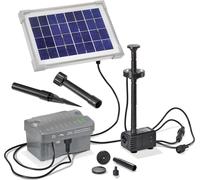 Kit pompe de bassin solaire esotec PALERMO 5/330 avec boîtier d'accumulateurs et anneau lumineux LED 101775