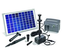 Kit pompe de bassin solaire Napoli LED avec batterie et éclairage LED