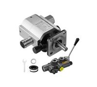 VEVOR Kit de pompe hydraulique pour fendeuse de bûches, 60,6 L/min, pompe à engrenages hydraulique en aluminium à 2 étages 4000 PSI, avec valve entrée 2,54 cm, sortie NPT 1,27 cm 3600 tr/min, pour pet
