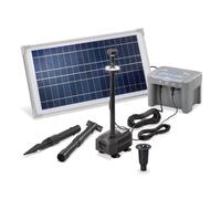 Kit pompe solaire Fountain Pro avec système batterie 12V et Led, 500 l/h-15 W