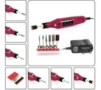 Kit Ponceuse Prof Electrique Lime Ongles Manucure Avec Embouts ponçage 220-240V