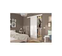 Optimum Sport Kit porte coulissante blanche avec rail blanc et baguette H 204 x L 93 x P 4 cm