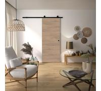 Kit Porte Coulissante Optimum RIO, Acier Noir, H 204 x 83 x 3,6 cm, Installation Rapide