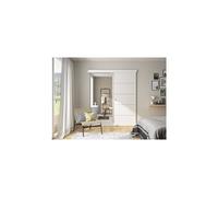 Optimum Sport Kit porte coulissante – rail et bandes – H.204×L.83×P.4 cm – Blanc doublé