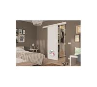 Optimum Sport Kit porte coulissante avec rail et bandeau H204xL83xP4 cm Blanc prêt à peindre