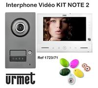 Kit portier vidéo - URMET - NOTE 2 / URMET 1723/71 - Écran 7 pouces - Lecteur de badge - Report d'appel smartphone