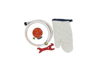 KIT POUR BARBECUE PLANCHA GAZ BRANCHEMENT RAPIDE NF FACILE A CLIPSER CLIC GANT MANIQUE DETENDEUR GAZ PROPANE 6/10KG FLEXIBLE NF CLE