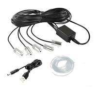 Kit pour lumière Ambiante pour fibre pour optique 6m RGB 16M Couleurs | pour fibre pour optique 3mm, distribution pour lumière uniforme, 16 millions de couleurs, design élégant pour habitacle