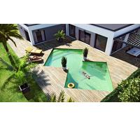 Kit pour piscine béton : LUXE DIAMOND : 2x (4.00 x 4.00 x 1.50 m)