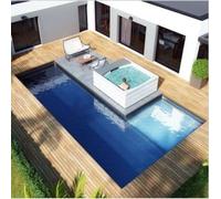 Kit pour piscine béton : LUXE Poséidon 8 x 3 x 1,25 m + avec plage 2 x 2