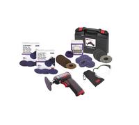 Kit pour ponceuse à pistolet 3M Roloc, 1x ponceuse à pistolet 3M Roloc, 30x disques abrasifs 3M Cubitron II Roloc, 4x 3M Scotch-Brite Roloc Bristle Discs, 13x disques 3M Scotch-Brite Roloc, 1 x 3M Sec