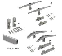 Kit pour structure modulaire Zero 1 étagère + 1 module + tringle - gris EMUCA