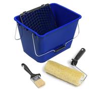 Kit pour terrasse et sol : rouleau de peinture professionnel, seau à motifs, pinceau