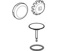 Kit préfabriqué Geberit pour bonde de baignoire 245441211 avec filetage rond, d52-13, chrg