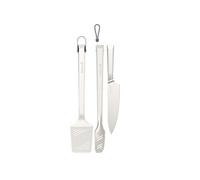 Kit premium 3 accessoires Barbecook avec spatule, pince et couteau